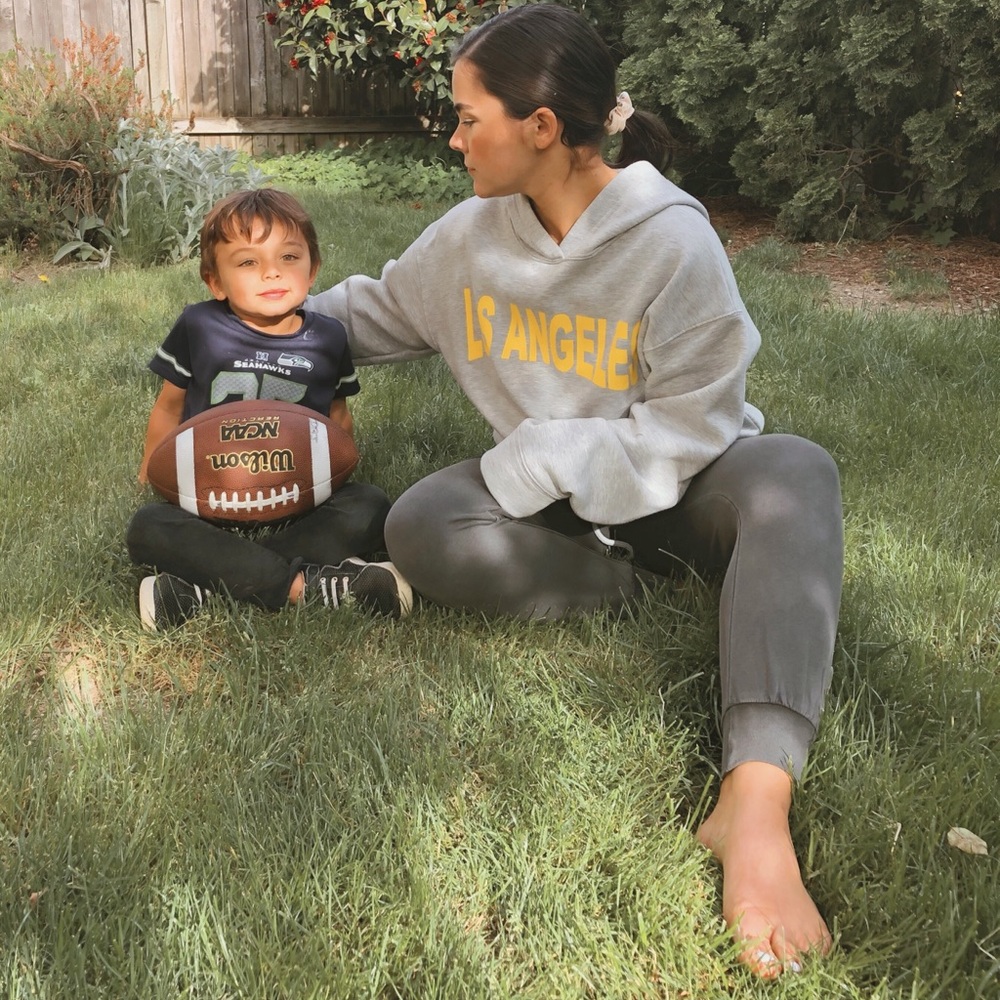 Zara cropped logo hoodie